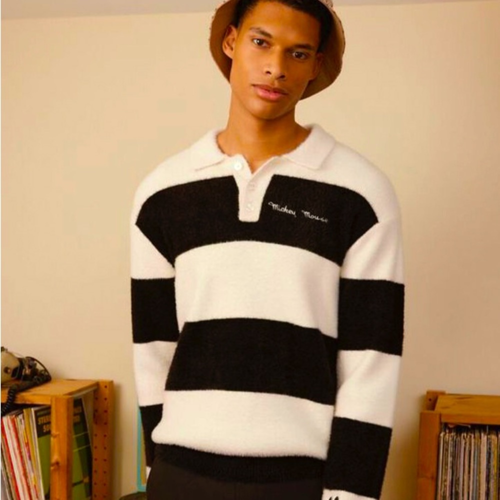 Forever21 Disney Striped Mickey Mouse Sweater NWT Size XXL